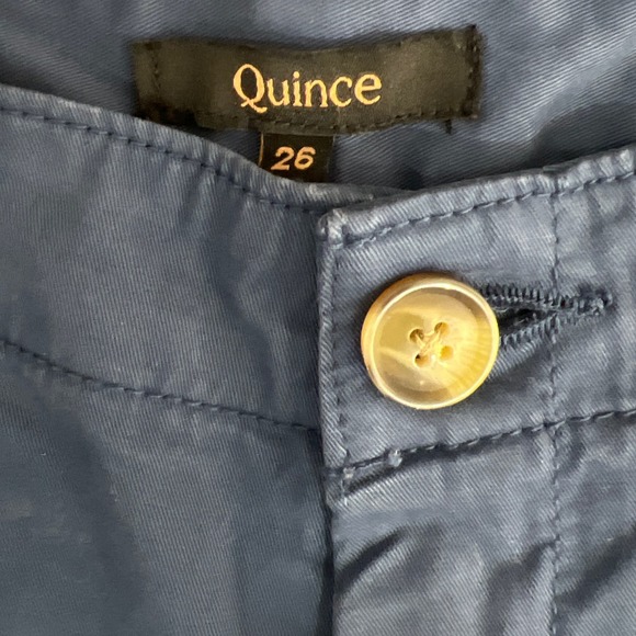 QUINCE Navy Organic Stretch Cotton Twill Girlfriend Chino Pants NWT size 26 - Picture 14 of 14